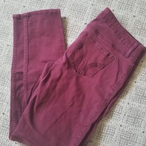 Burgundy Skinny Jeans